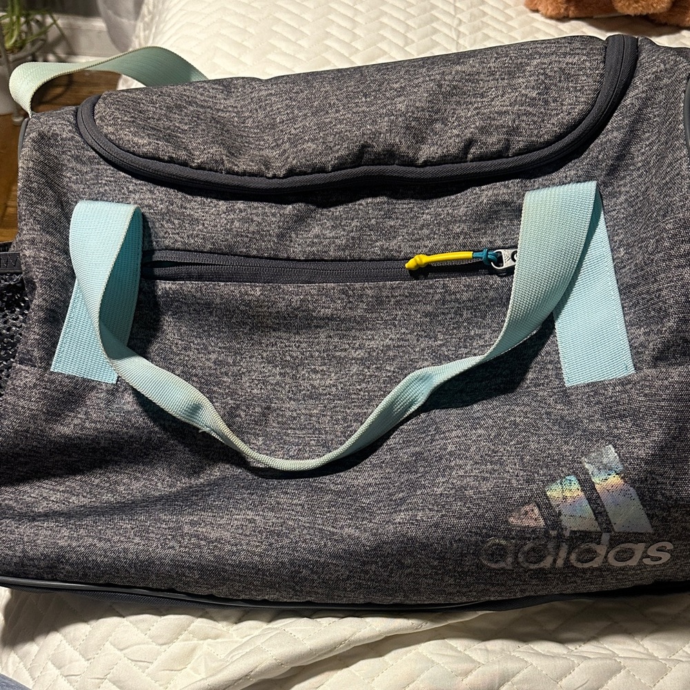 Adidas Duffel Bag with Teal Straps